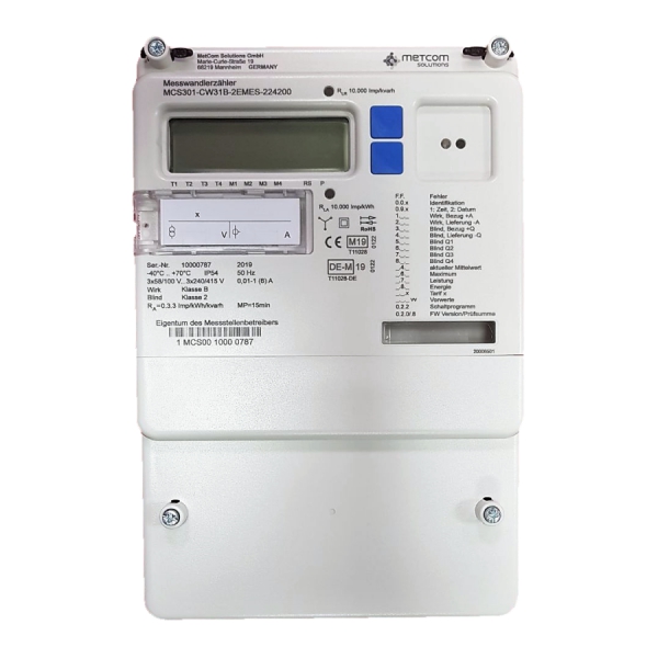 Metcom MCS 301 Three-phase indirect electronic electricity meter