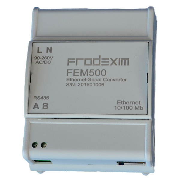 Modbus TCP/Modbus RTU Gateway Frodexim FEM500-2